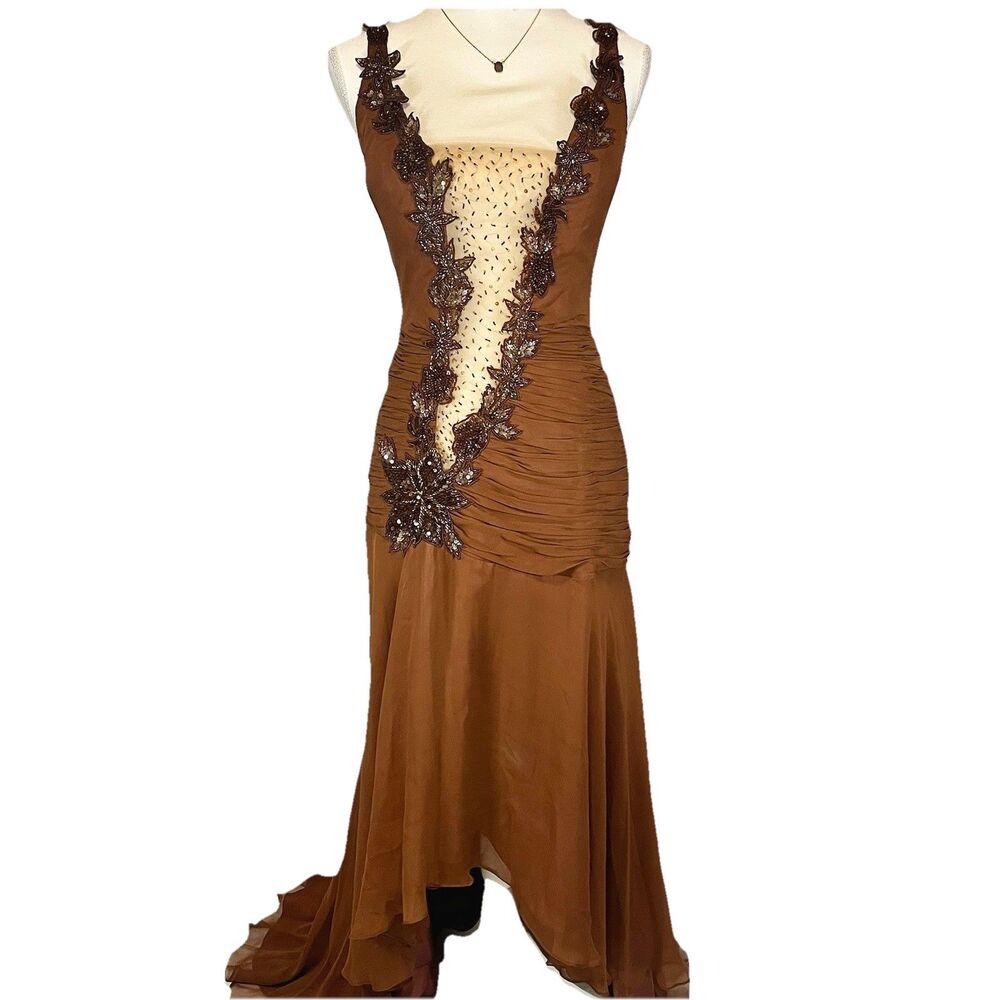 Vintage Sherry Haute Couture Rare Woodland Fairy Pure Silk Beaded Renaissance 16